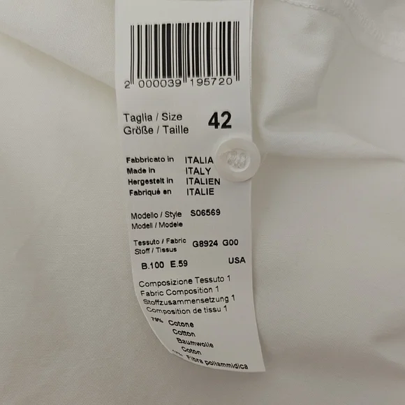 Peserico White Shirt with Gray Detail - Picture 7 of 7